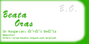 beata oras business card